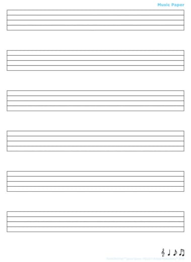 Blank Music Sheet PosterMat Pals Space Savers