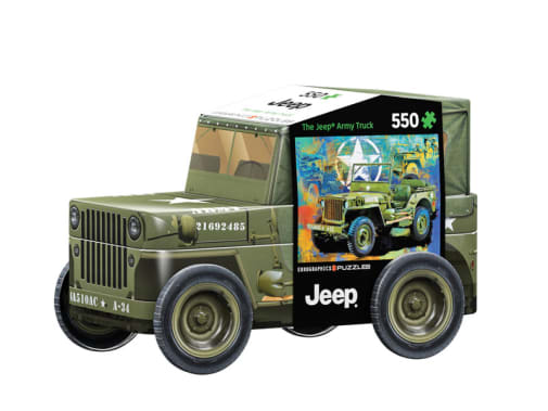 Eurographics Jeep Army Truck 550 Piece Puzzle in Collectible Shaped Tin