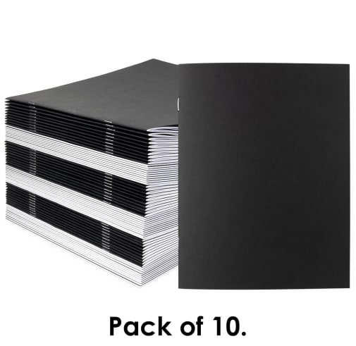 Black Blank Books (4 1/4" x 5 1/2") 24 pages - Pack of 10