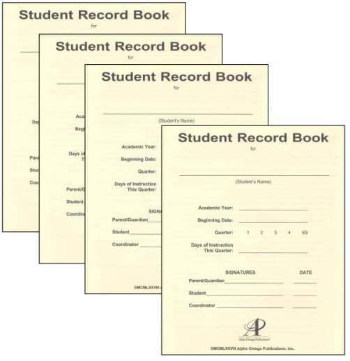 Student Record Book (Set of Four)