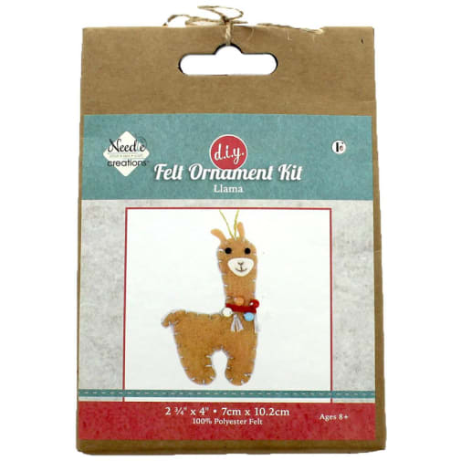 Needle Creations Kit Felt Ornament - Llama