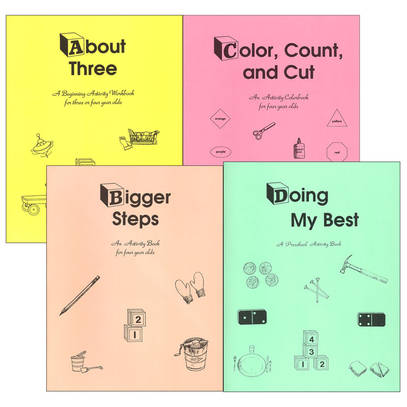 Study Time Preschool Workbook Set of 4