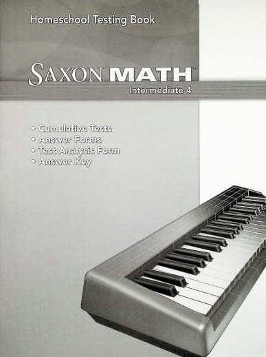 Saxon Math Intermediate 4 Homeschool Test Book