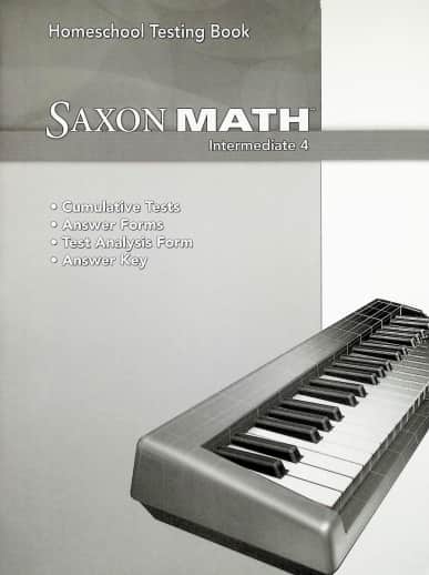 Saxon Math Intermediate 4 Homeschool Test Book