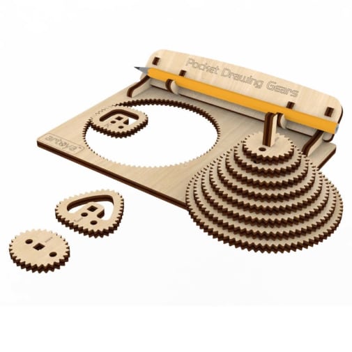 Pocket Drawing Gears Kit Wooden Model