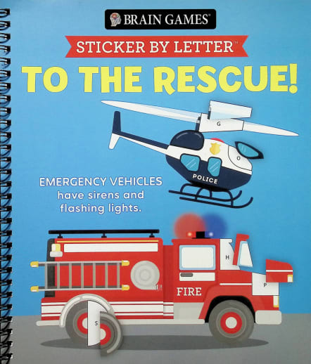 Sticker by Letter - To the Rescue! (Brain Games) 52 pages
