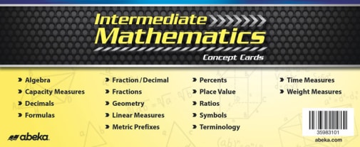 Abeka Intermediate Mathematics Concept Cards