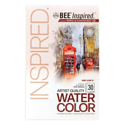 Bee Inspired Watercolor Pad 5.5" x 8.5" (30 sheets)