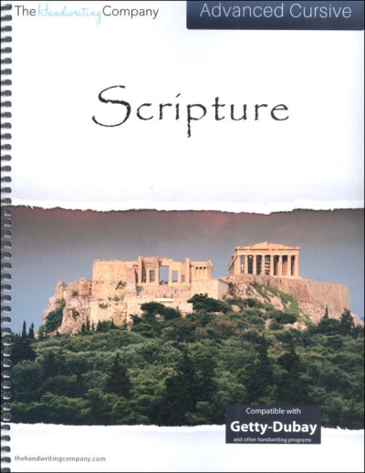 Scripture Character Writing Worksheets Italic Style Advanced Cursive