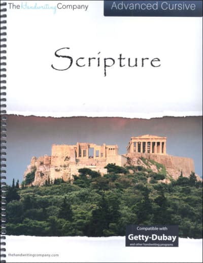 Scripture Character Writing Worksheets Italic Style Advanced Cursive