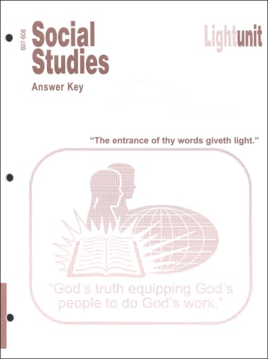 Social Stds 607-608 LightUnit A/K old ed 7grd