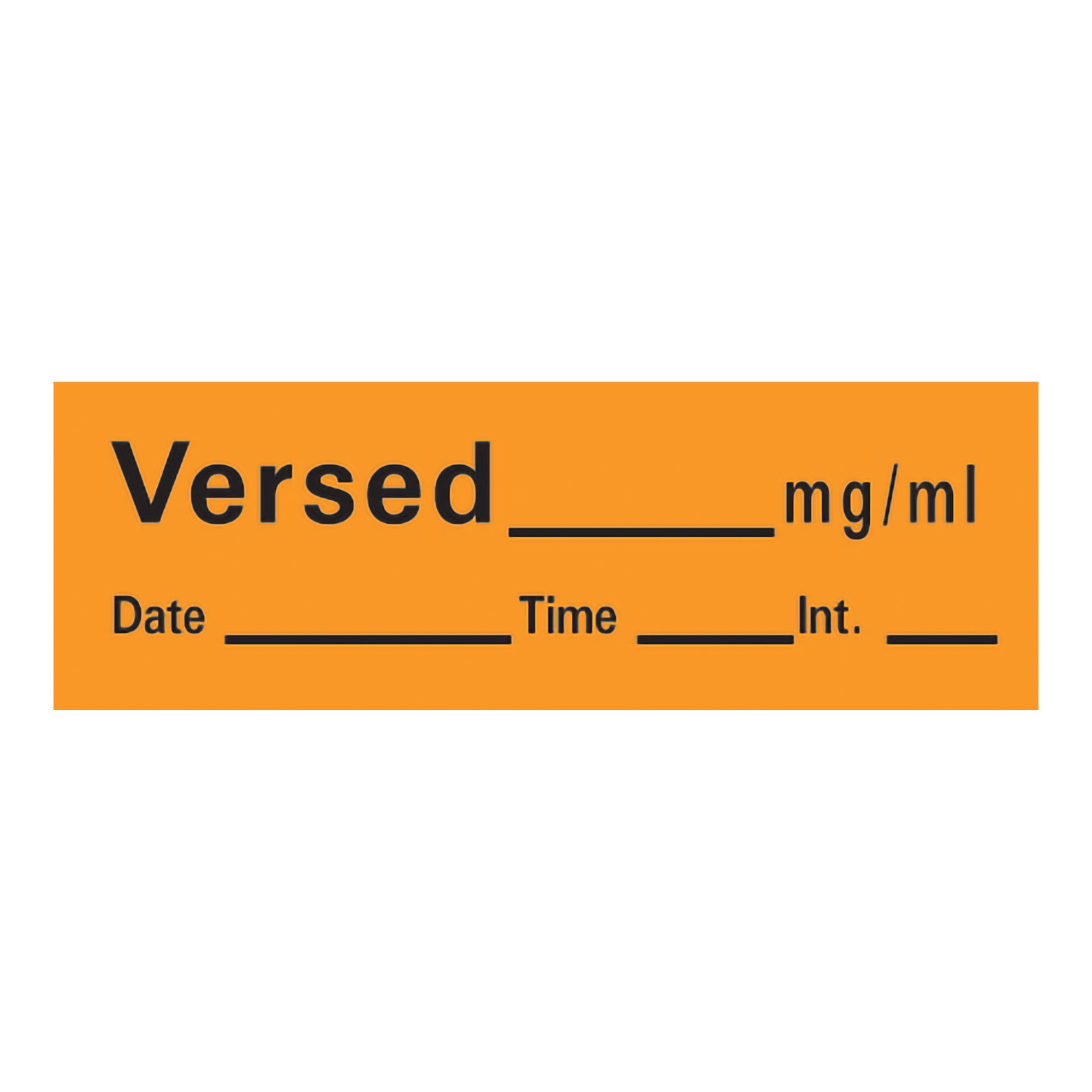 Timemed Anesthesia Label Tape, Versed, 1/2 x 1-1/2 Inch MK 173564