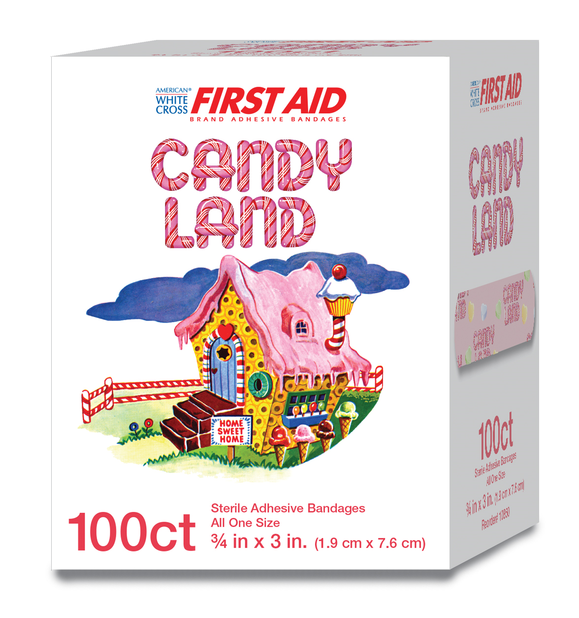 American White Cross Stat Strip Candy Land Adhesive Strip,  x 3 Inch MK 980584