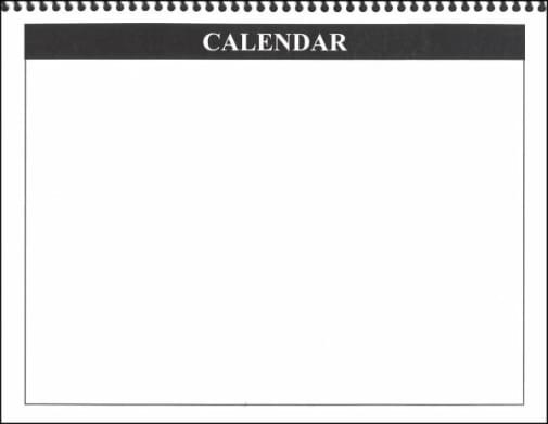 Blank Calendar