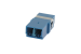 Fiber Adapter, LC/UPC Duplex Singlemode, Without Flange, Blue