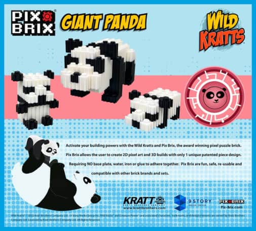 Pix Brix Wild Kratts Panda