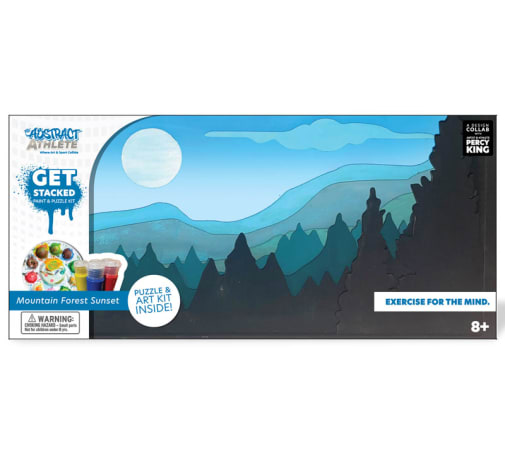 Get Stacked Paint & Puzzle Kit - Mountain Forest