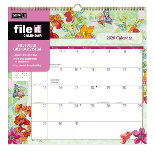 Ladybird 2026 File-It Wall Calendar