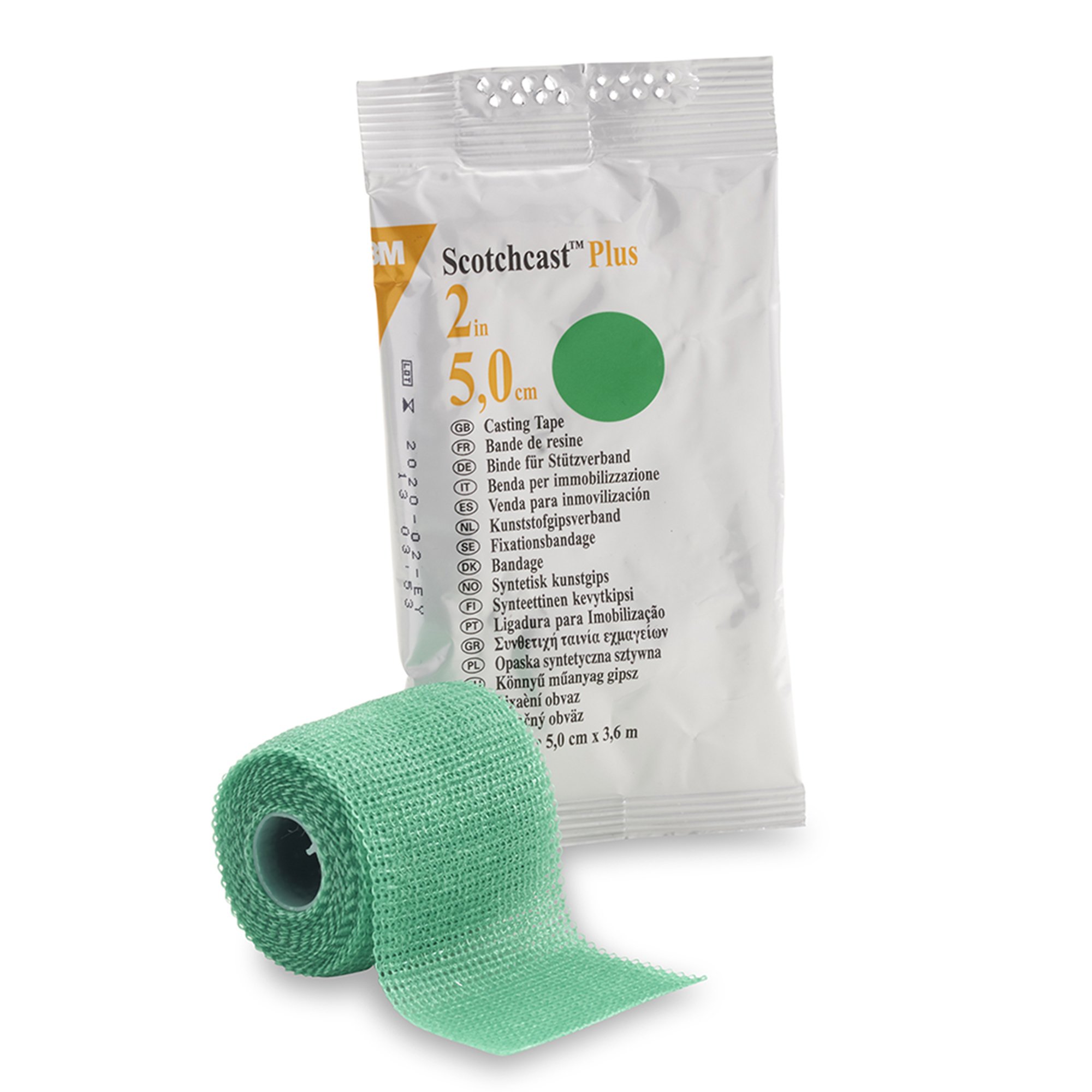 3M Scotchcast Plus Cast Tape, Green, 2 Inch x 4 Yards MK 201222