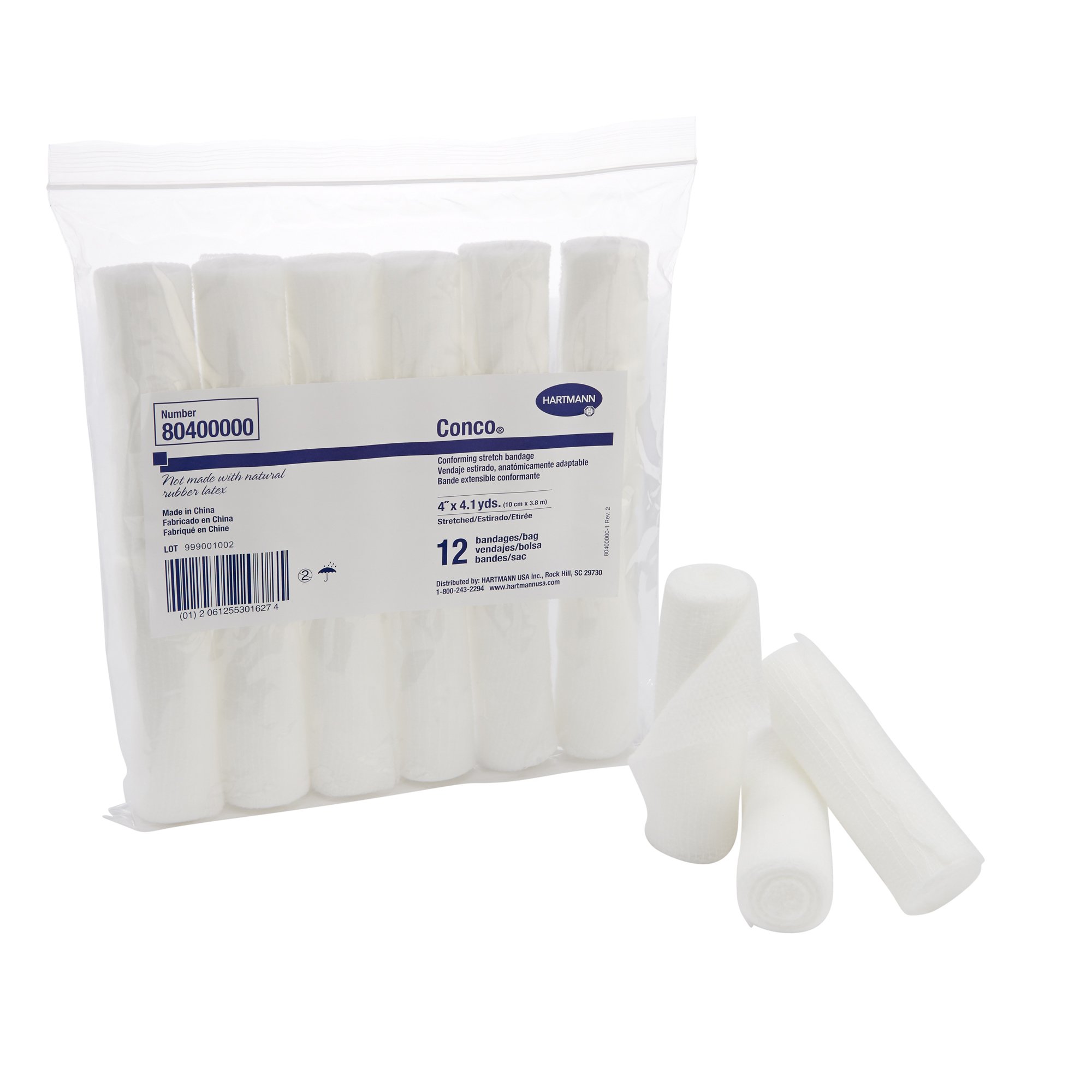Conco NonSterile Conforming Bandage, 4 Inch x 4-1/10 Yard, 1-Ply MK 403730