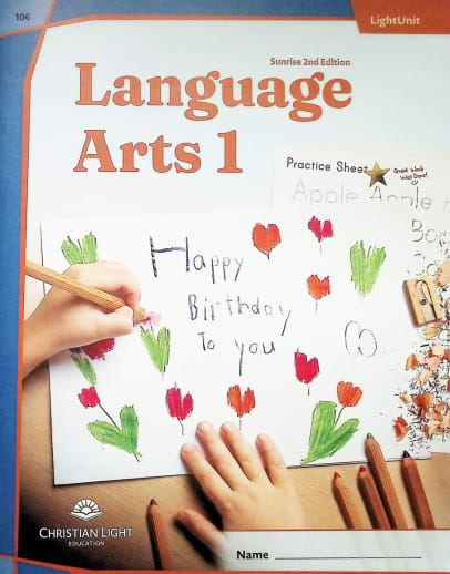 Christian Light Language Arts LightUnit 106 Sunrise 2nd Edition