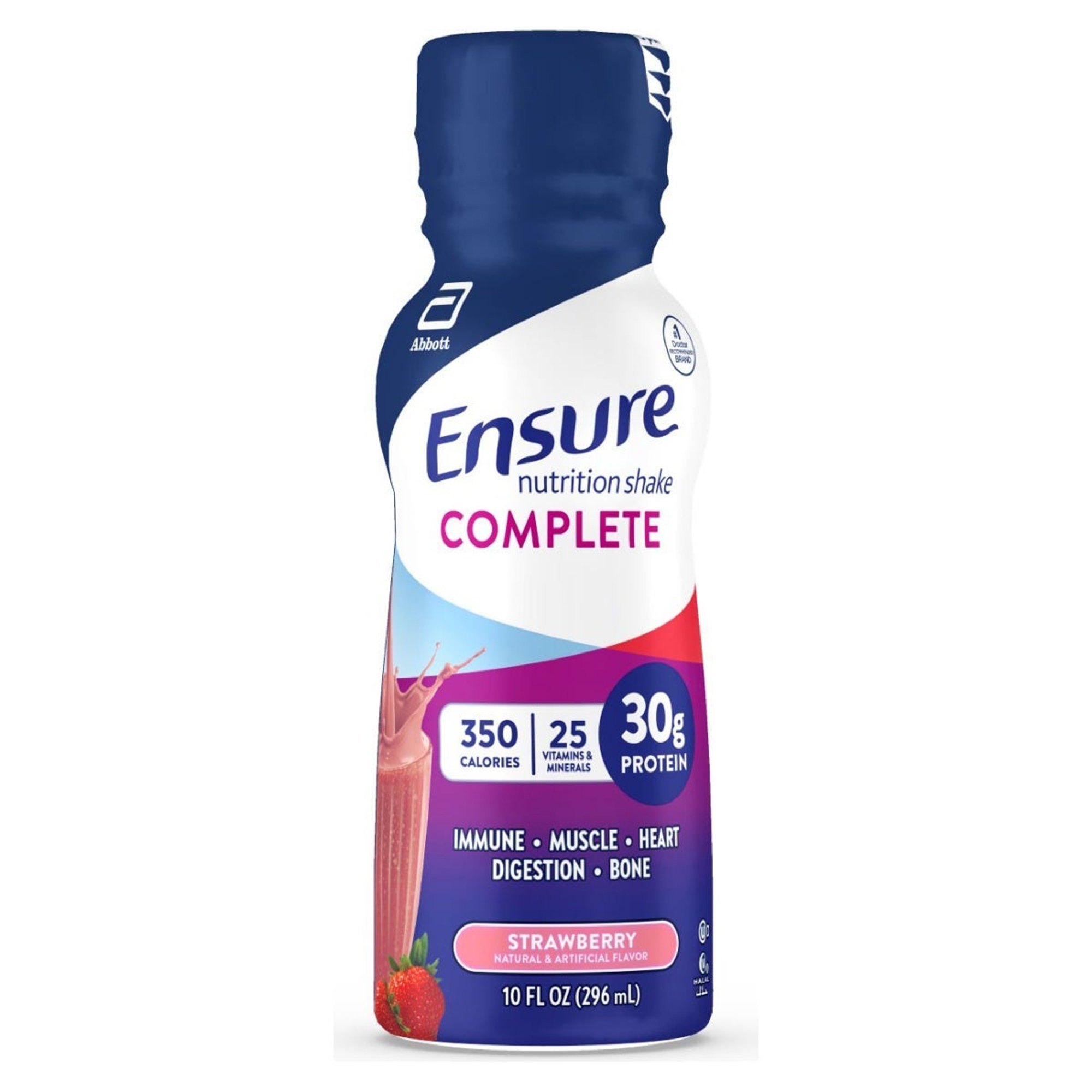 Ensure Complete Nutrition Shake, Strawberry, 10-ounce Bottle MK 1195720