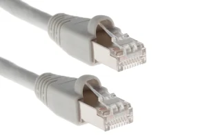 Cat6A Shielded Ethernet Patch Cable, Half-moon Boot, 6ft, Gray
