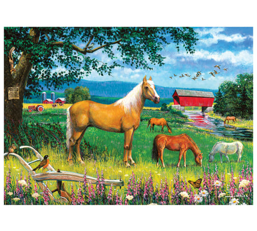 Cobble Hill Horses in the Field Tray Puzzle (35 piece)
