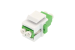 Keystone Jack LC/APC Singlemode Duplex Green