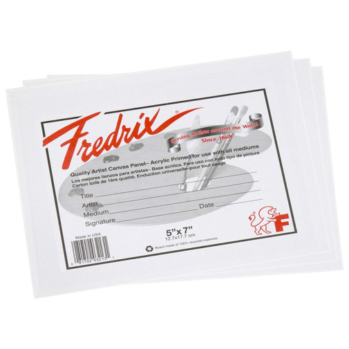 Fredrix Canvas Panels 5" x 7" - Pack of 3
