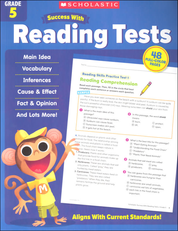 Reading Tests Grade 5 (Scholastic Success Wit