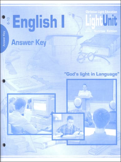 English I LightUnit Answer Key 6-10 Sunrise Edition