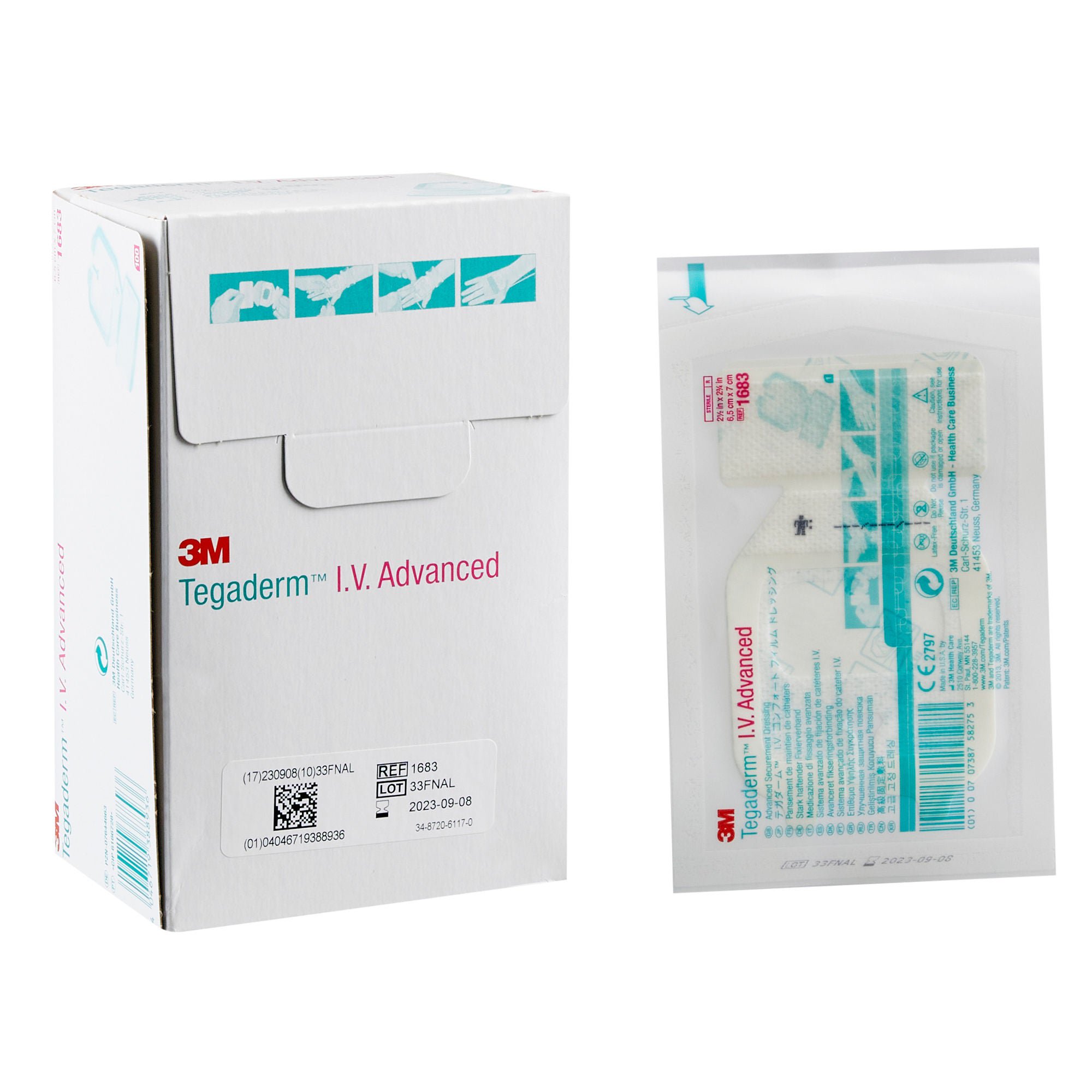 3M Tegaderm IV Advanced Securement Dressing, 2 x 2 Inch MK 761469