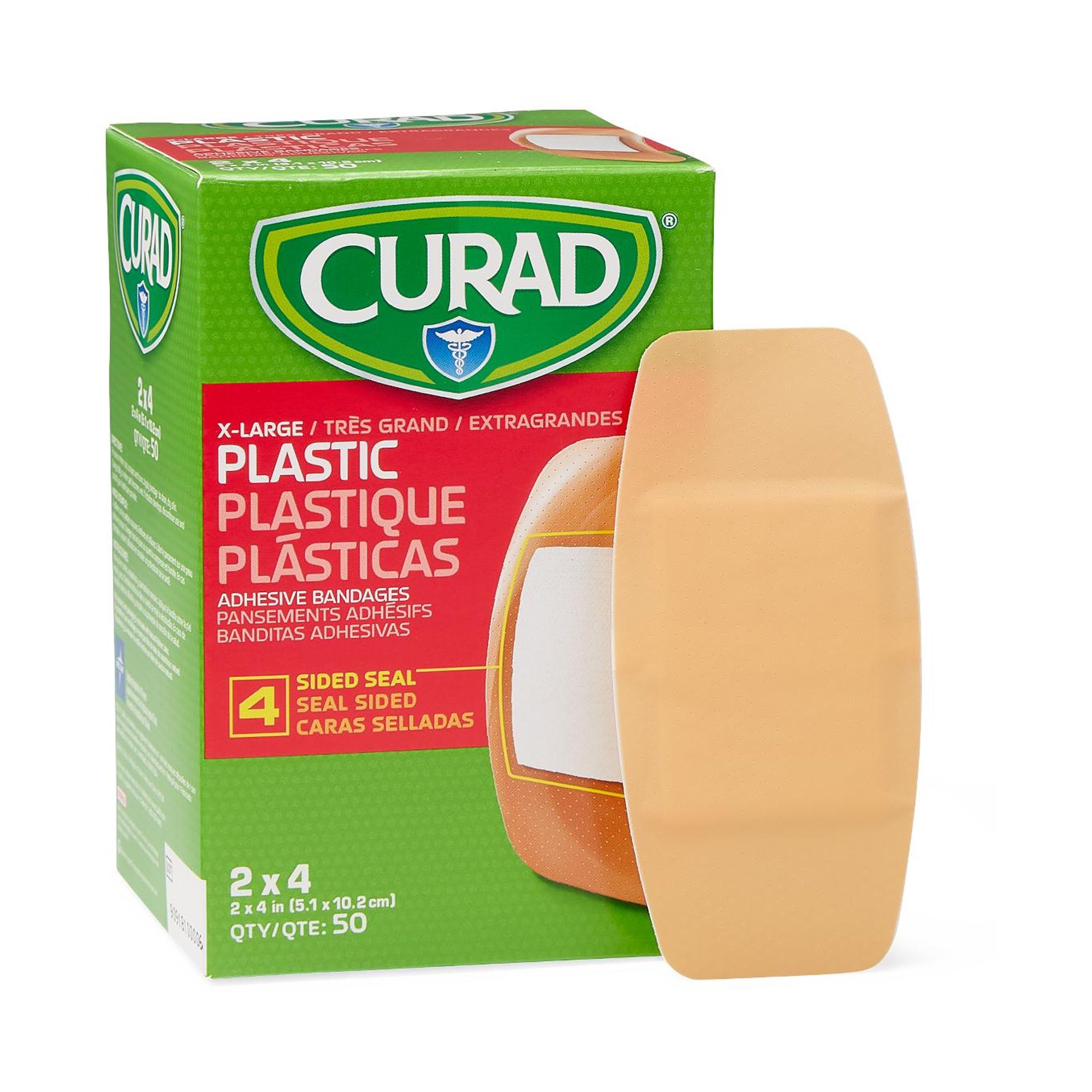 Curad Tan Adhesive Strip, 2 x 4 Inch MK 478853