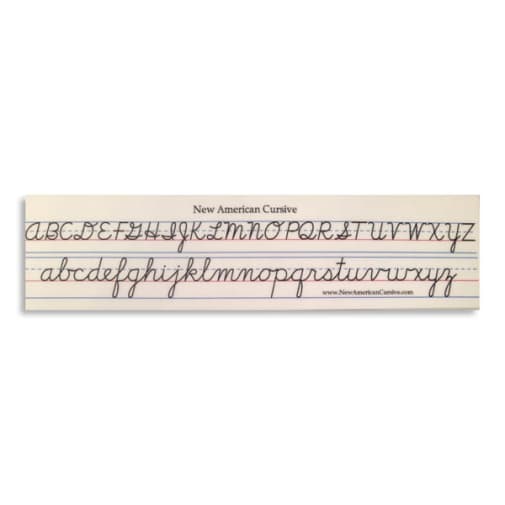 New American Cursive Desk Strips