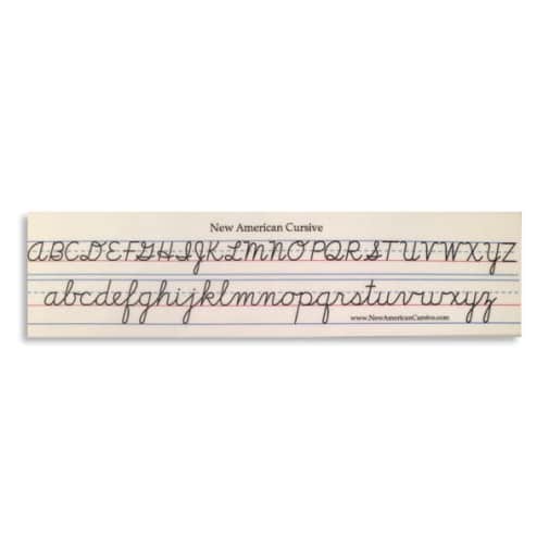 New American Cursive Desk Strips