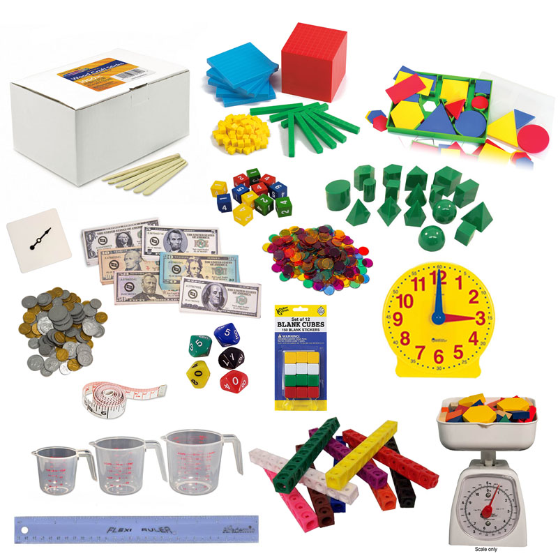 Math in Focus Manipulative Kit Grade 2 with Teaching Clock Upgrade