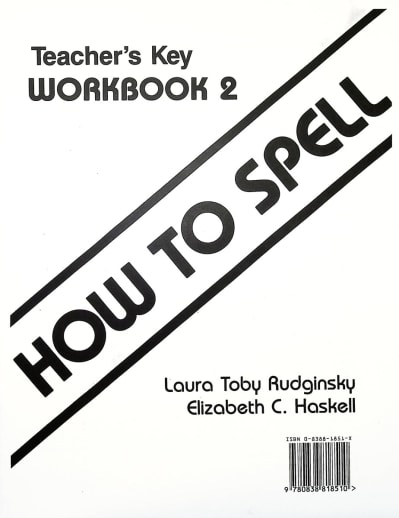 How to Spell 2 Teacher Key