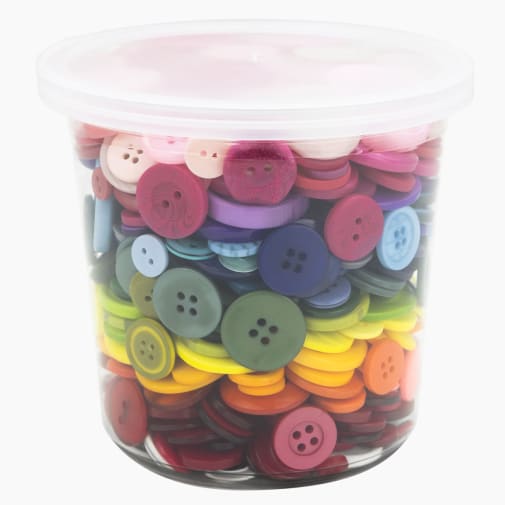 Bucket O'Buttons, Super Bright Assorted Colors - 16 oz. Bucket
