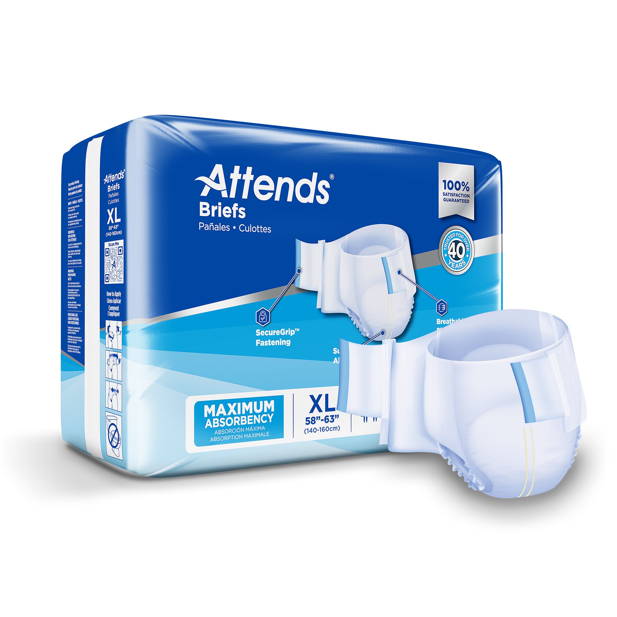 Attends Heavy Absorbency Briefs, Extra Large MK 959160