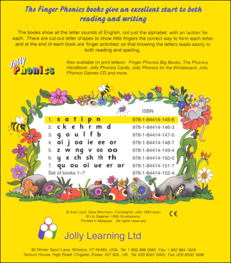 Finger Phonics1〜7セット Finger Phonics Set of Books 1-7 w/ Print Ltrs