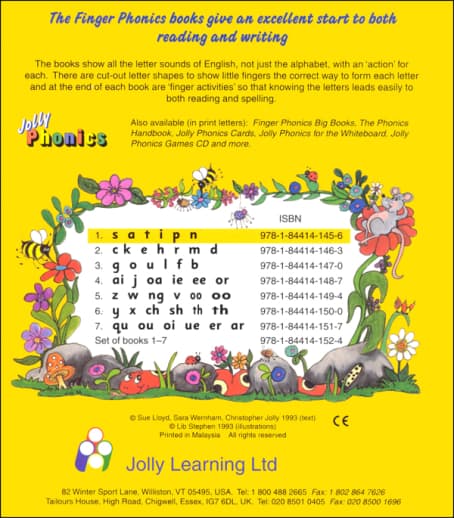 Finger Phonics Set of Books 1-7 w/ Print Ltrs