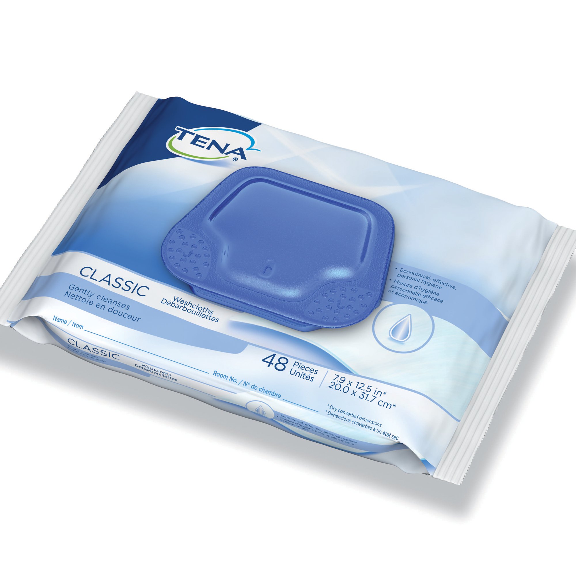Tena Classic Disposable Washcloth, Alcohol-Free, Scented, Regular Use MK 931644
