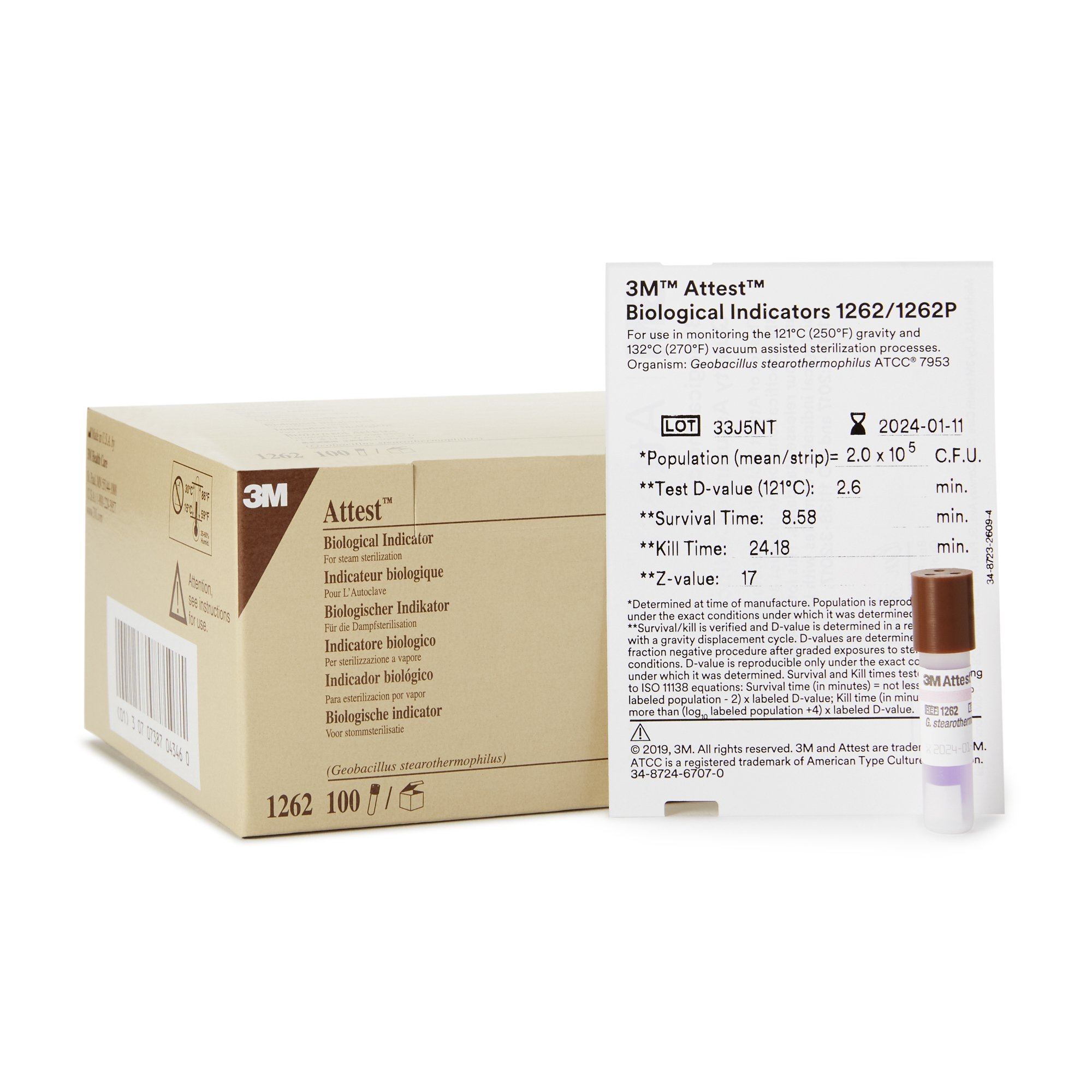 3M Attest 48-Hour Biological Indicator Vial for Steam Sterilization MK 134484