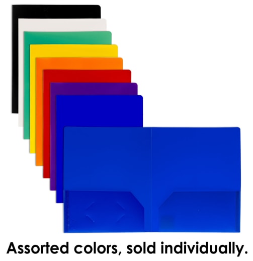 Portfolio, Solid Color Poly, 2-Pockets