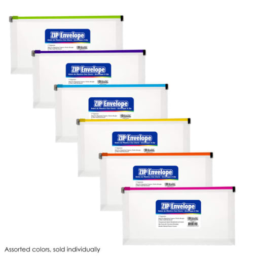 Clear Coupon/Check Size Zip Envelope