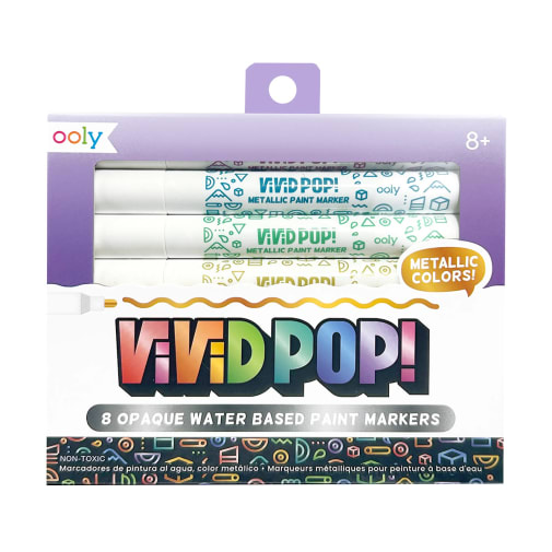 Vivid Pop! Water Based Paint Markers - Metallic Colors