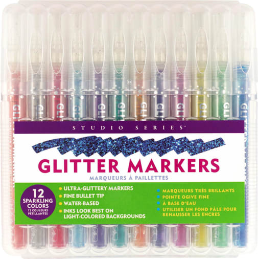 Studio Series Glitter Marker Set of 12 colors