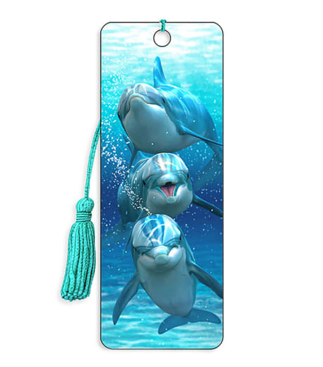 Dolphin Trio 3D Bookmark
