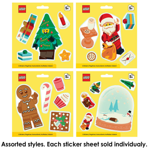 Lego Minifigures Sticker Christmas Assorted Style